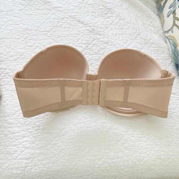 Wacoal 854119 Red Carpet Strapless Underwire Bra Size 38DD Sand EUC - Picture 5 of 10